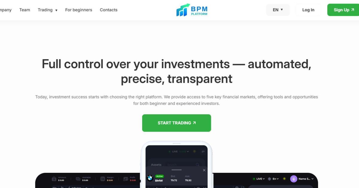 BPM Platform отзывы. Псевдоброкер?