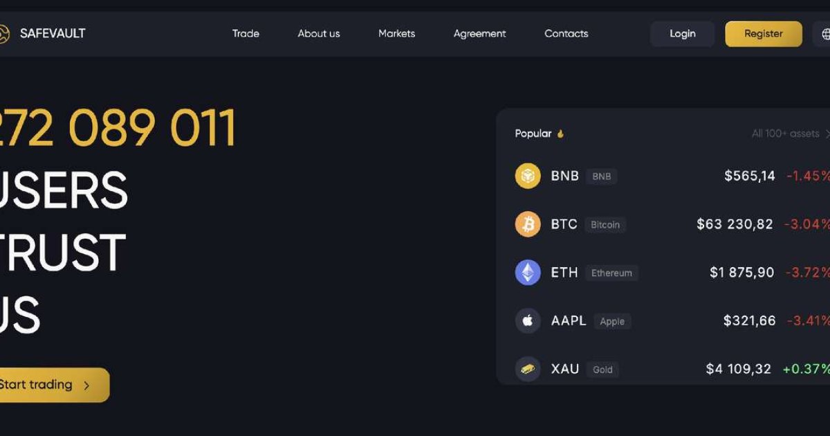 SafeVault отзывы. Фальшивый брокер?