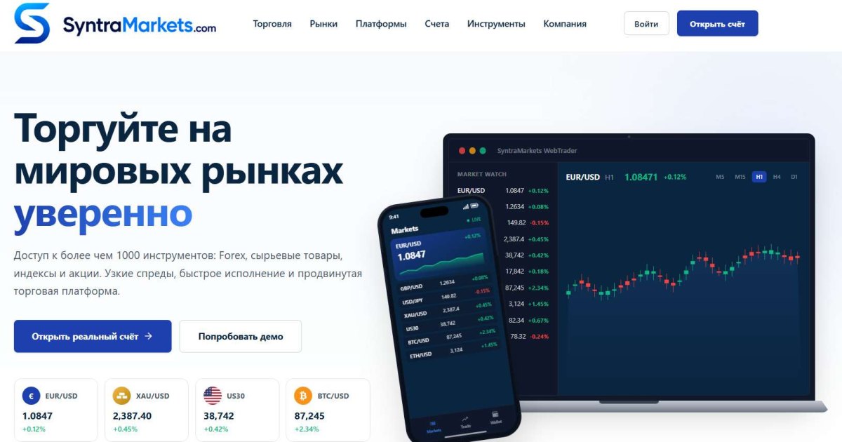 SyntraMarkets отзывы. Брокер мошенник?
