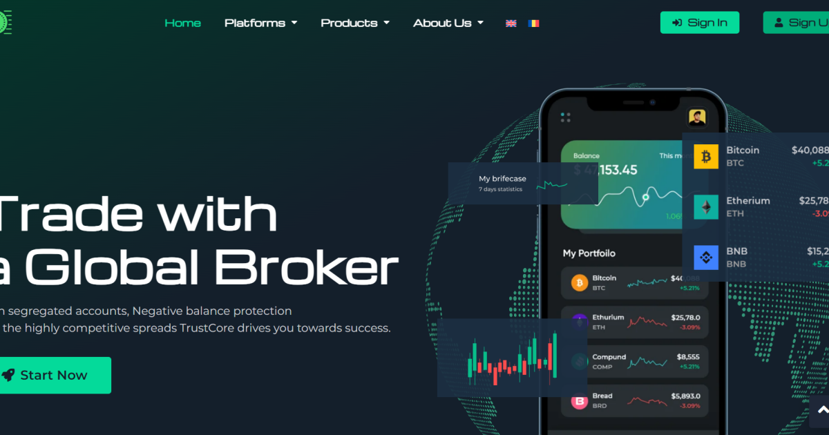 TrustCore отзывы. Фальшивый брокер?