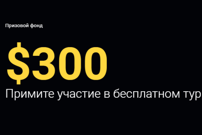 Турнир с призовым фондом $300 в Биномо